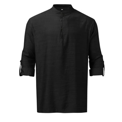 Men's Full Size Half Button Long Sleeve Shirt Plus Size - Treasured Gift's & More