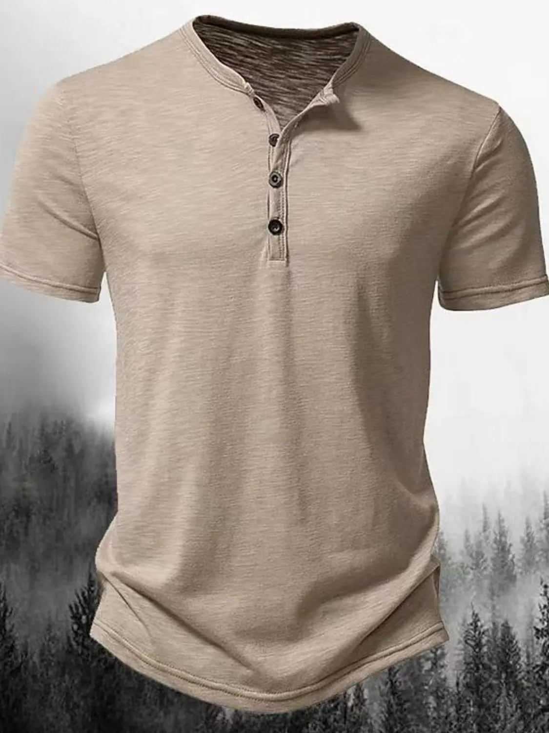 Men's Full Size Button Detail Short Sleeve Polo Plus Size - Treasured Gift's & More