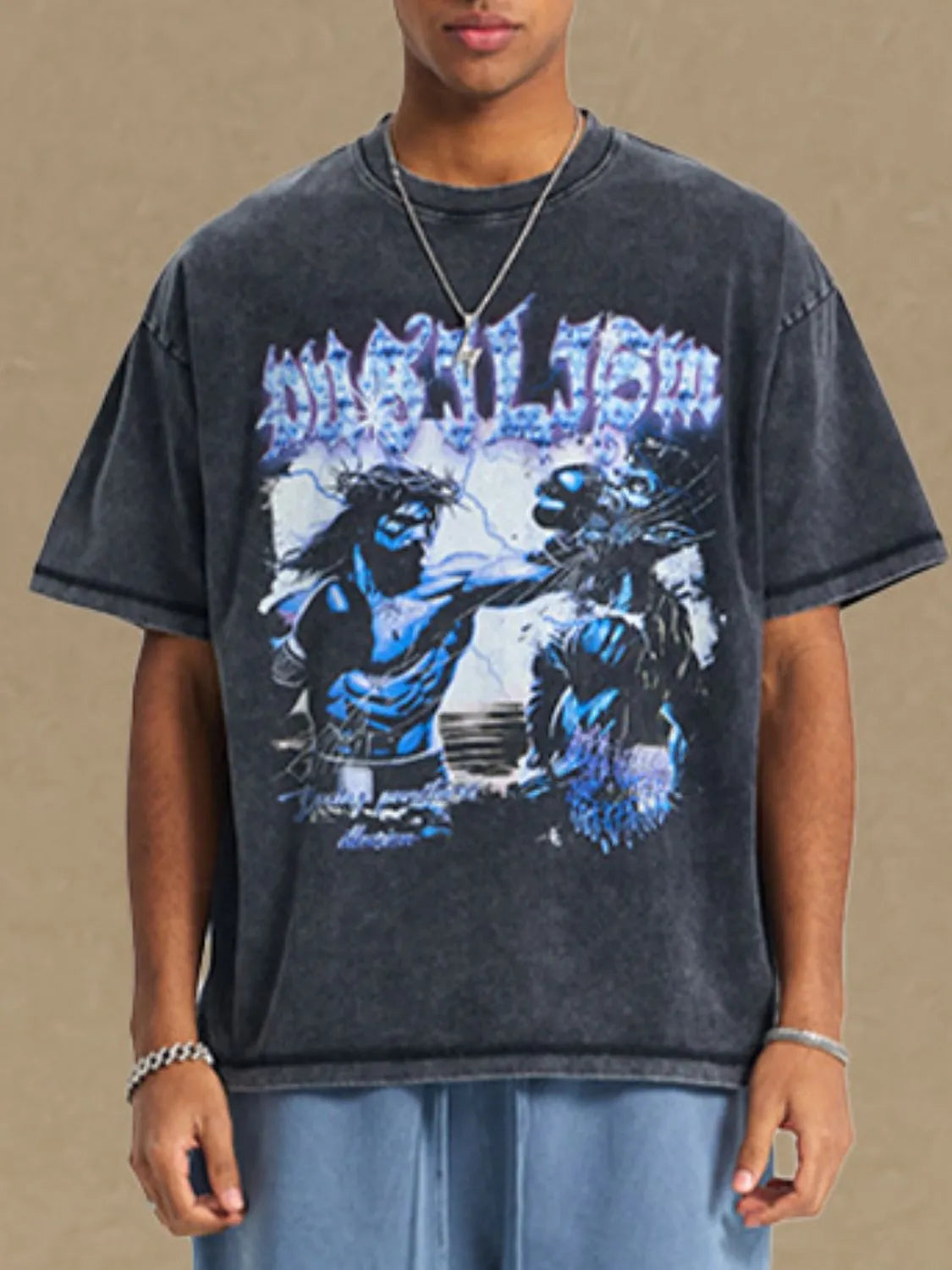 Men's Round Neck Half Sleeve Graphic T-Shirt - Treasured Gift's & More