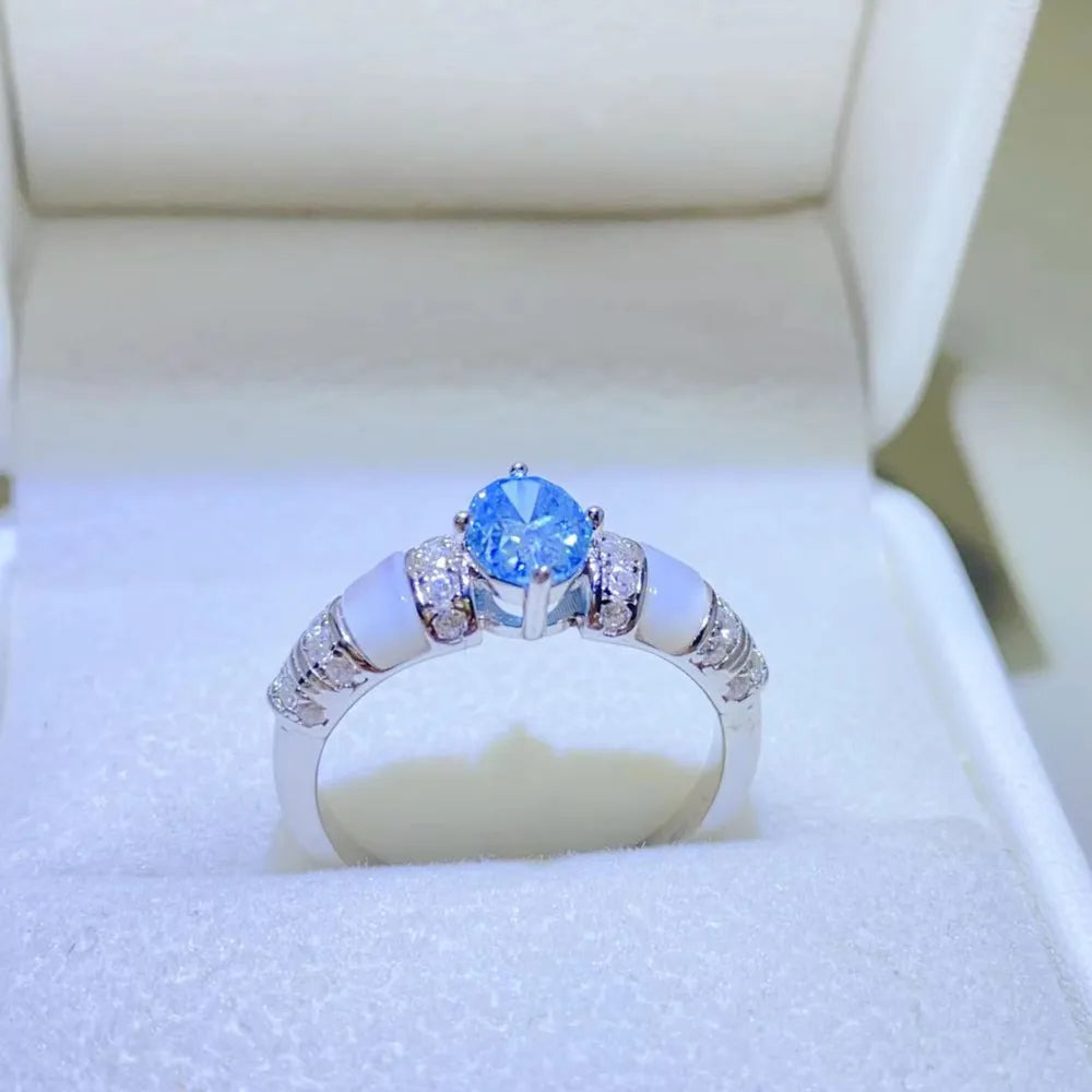 1 Carat Moissanite 925 Sterling Silver Ring - Treasured Gift's & More