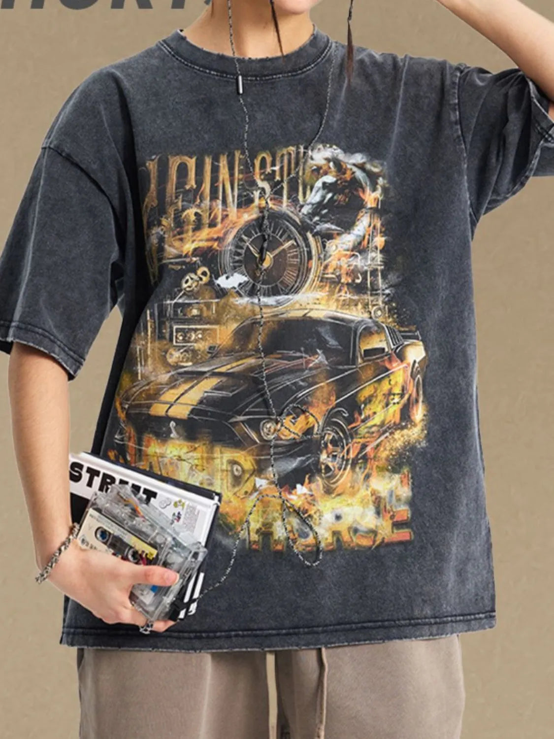 Men's Graphic Round Neck Half Sleeve T-Shirt - Treasured Gift's & More
