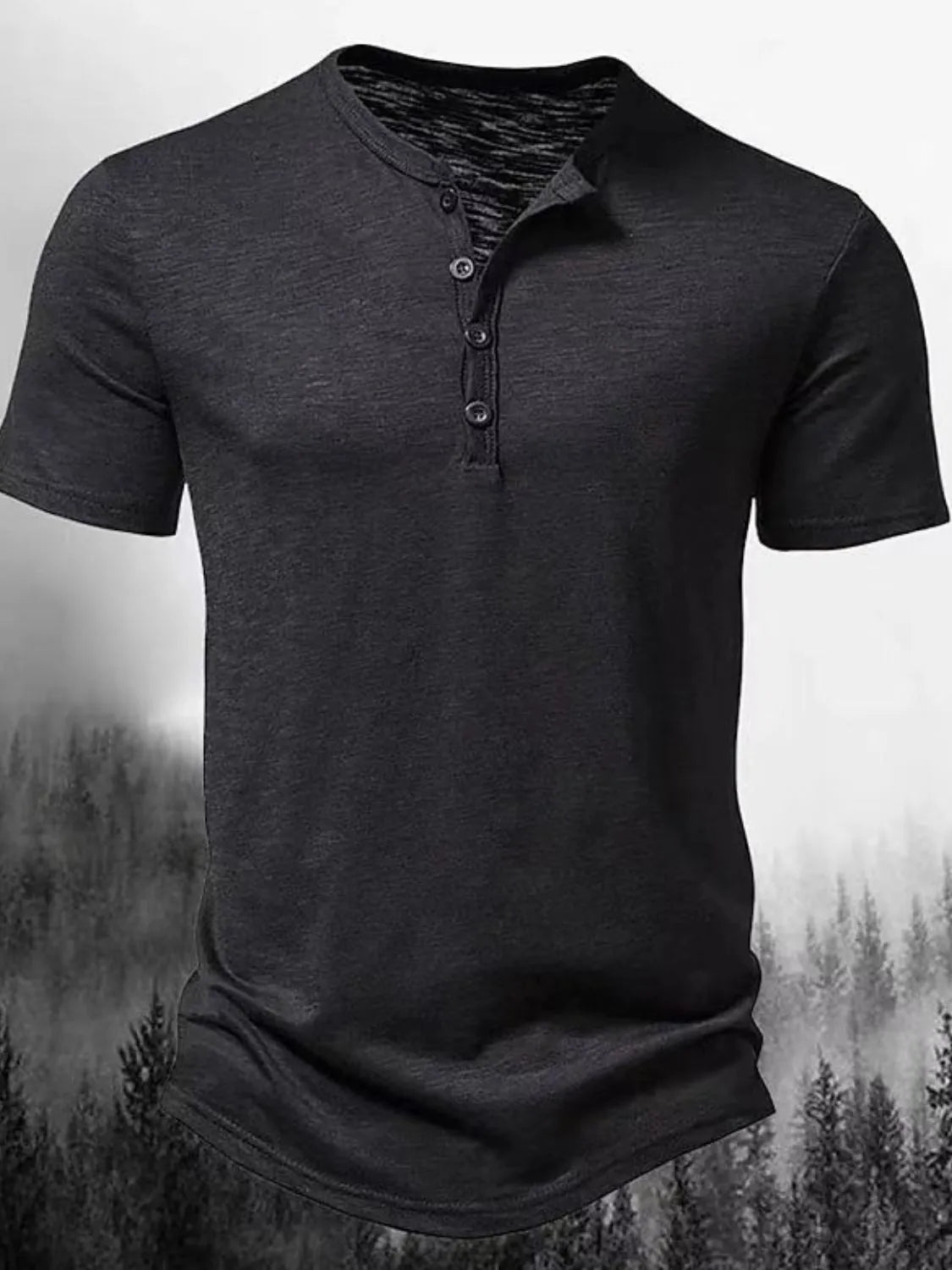 Men's Full Size Button Detail Short Sleeve Polo Plus Size - Treasured Gift's & More