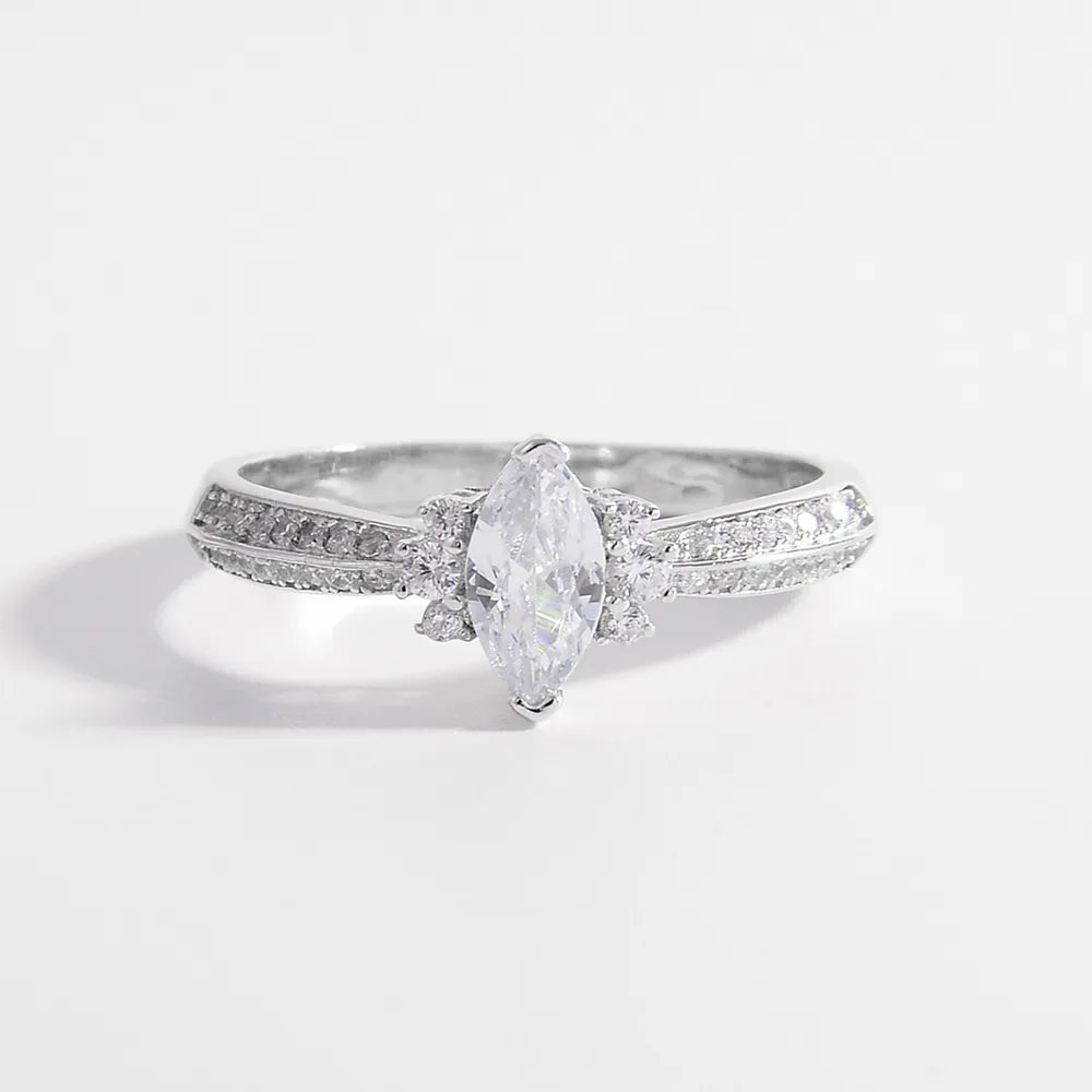 925 Sterling Silver Inlaid Zircon Ring - Treasured Gift's & More