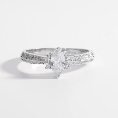 925 Sterling Silver Inlaid Zircon Ring - Treasured Gift's & More