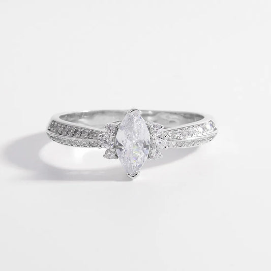 925 Sterling Silver Inlaid Zircon Ring - Treasured Gift's & More