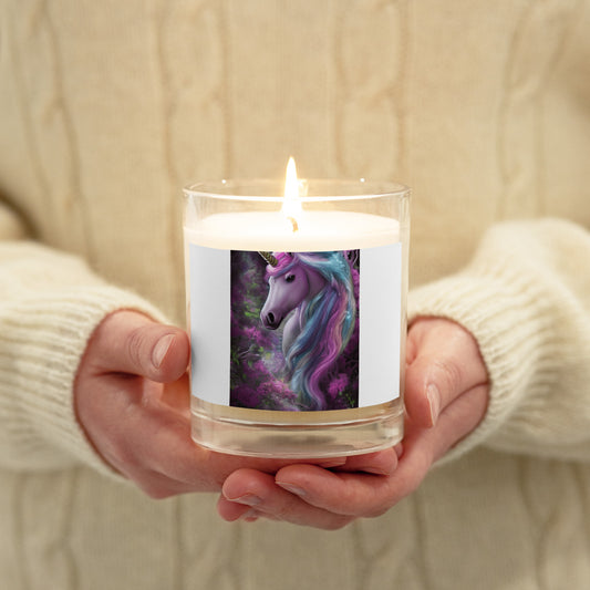 T&G Rainbow Unicorn Glass jar soy wax candle - Just $20! Shop now at Treasured Gift's & More