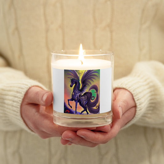 T&G Magical Pegasus Glass jar soy wax candle - Just $20! Shop now at Treasured Gift's & More